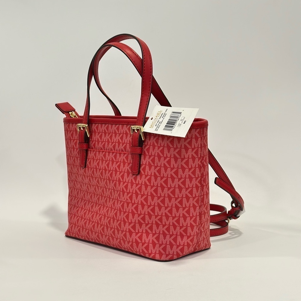 Michael Kors Satchel Bag Jet Set Travel Extra-Small Logo Top-Zip Tote - Picture 7 of 9